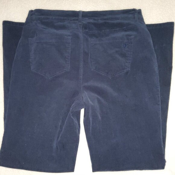 DG2 Diane Gilman Corduroy Pants Navy Blue Stretch 8P EUC - Picture 6 of 16